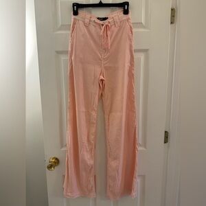 Hudson Jeans pink drawstring pant, flares, size 24
